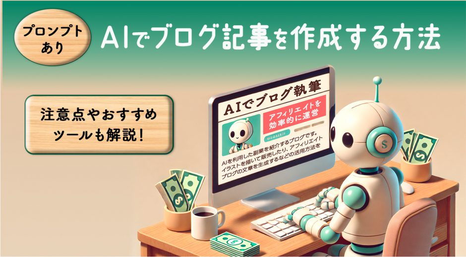 【プロンプトあり】AIでブログ記事を作成する方法とは？注意点やおすすめツールも解説